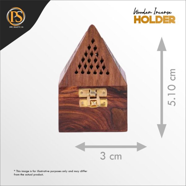 Wooden PSP Pyramid Dhoop Stand - Image 3