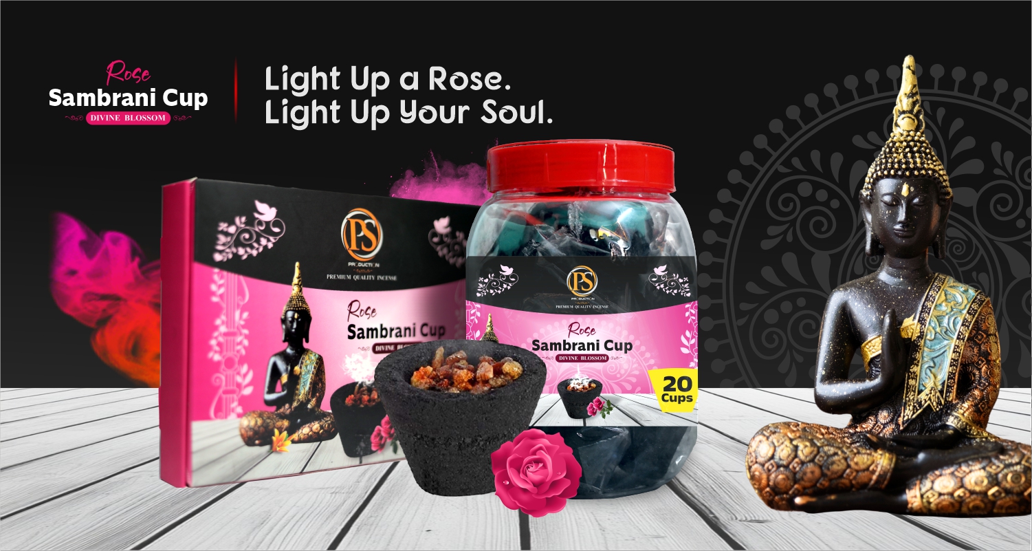 Rose Sambrani Box and jar