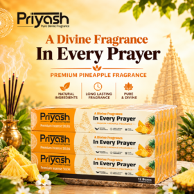 Priyash Premium Pineapple Fragrance Agarbatti (12 Boxes)