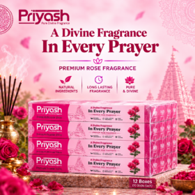 Priyash Premium Rose Agarbatti (12 Boxes)