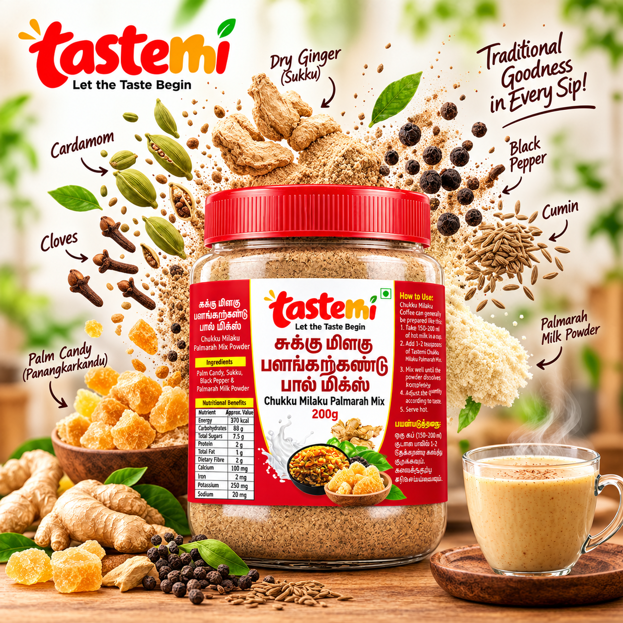 Tastemi - Chukku Milaku Palmarah Mix 200g - Image 2